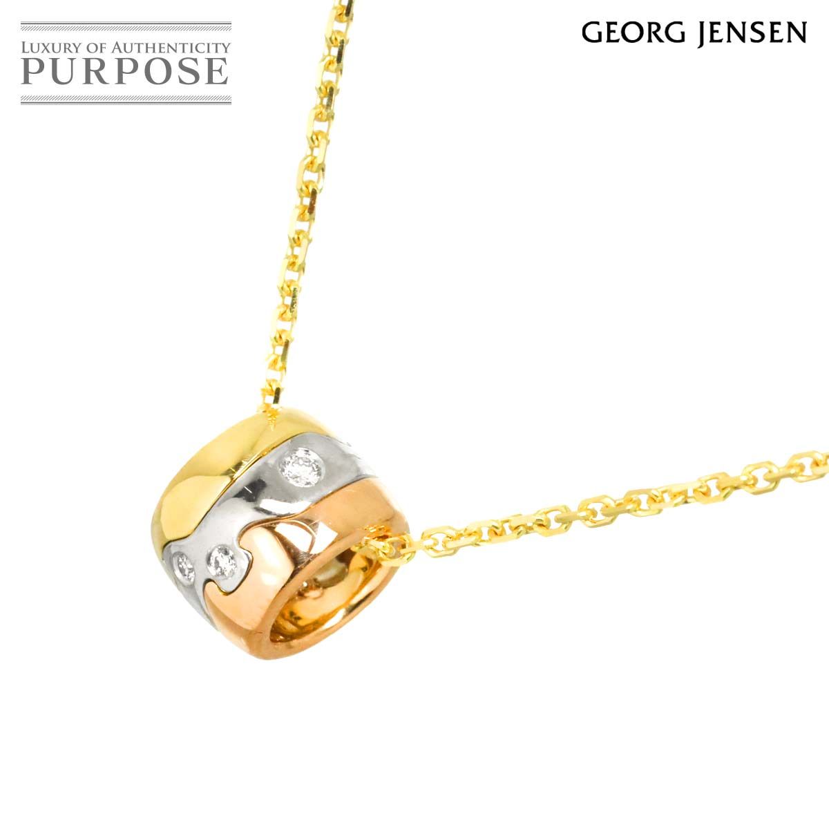 ジョージ ジェンセン Georg Jensen トリニティ ダイヤ ネックレス 45cm 