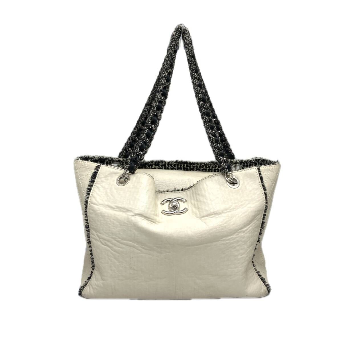 シャネル ツイード トートバッグ CHANEL ツイードトートバッグ
