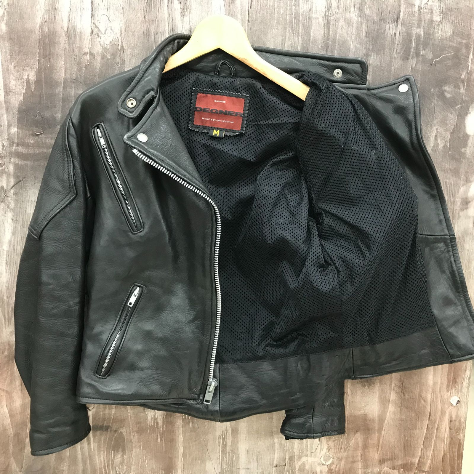 DEGNER デグナー ダブルライダース ジャケット 革 M ブラック