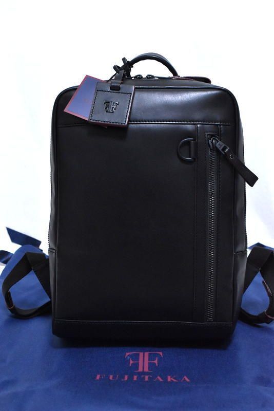 FUJITAKA デイパック　ホークA4　黒 定価5万7200円】新品 FUJITAKA【ホーク】A4サイズ レザーリュック