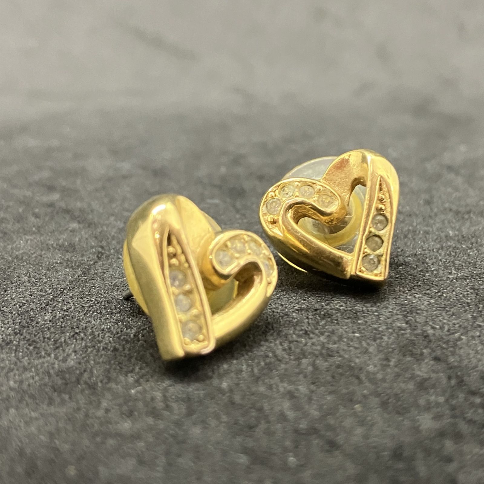 Christian Dior ディオール ピアス ハート ゴールド系 1352 - メルカリ