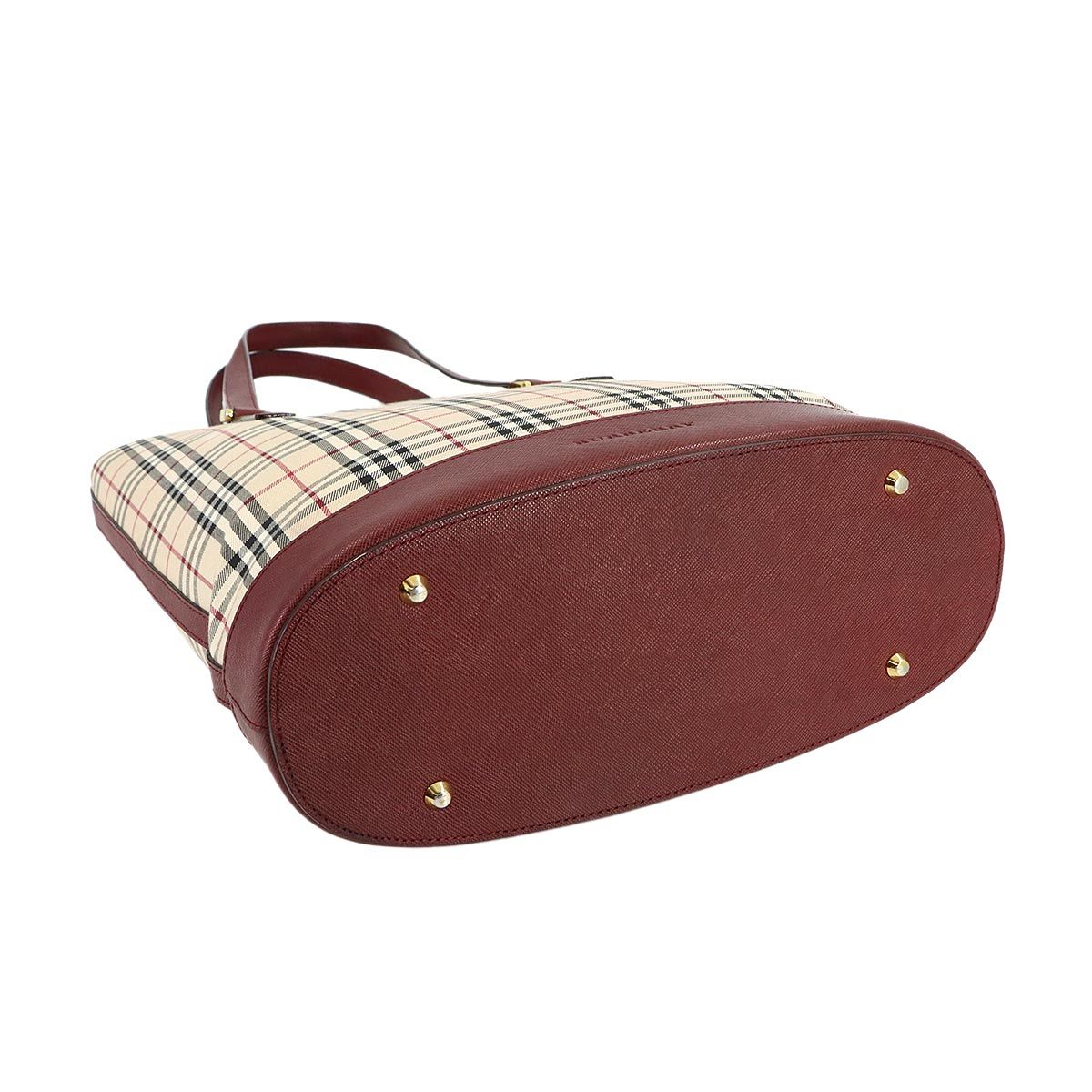 バーバリー BURBERRY ノバチェック トート バッグ キャンバス レザー