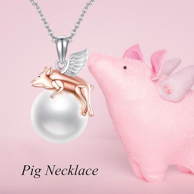 新品】 [YFN] 子豚 ネックレス レディース シルバー925 金属アレルギー 