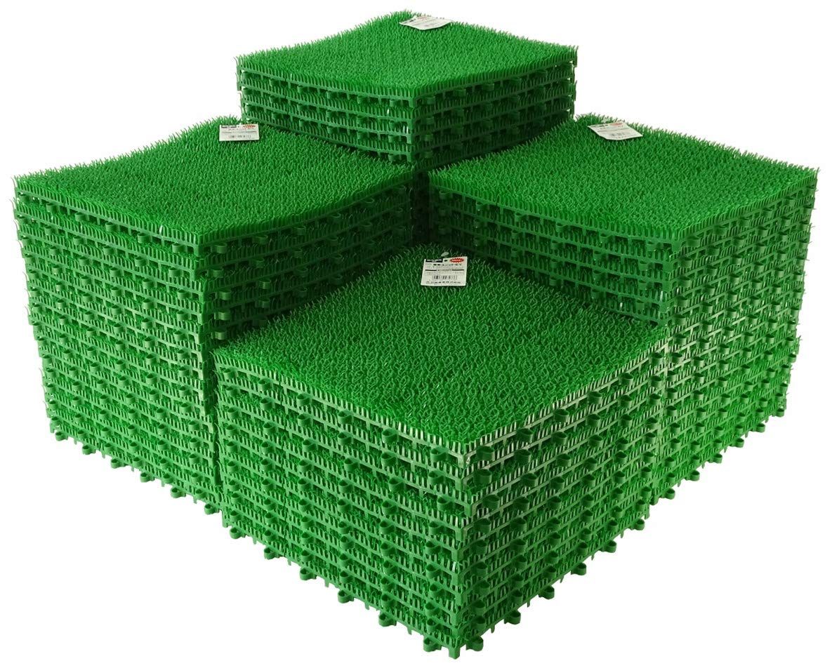 山崎産業 Yamazaki Sangyo 日本製 人工芝 若草ユニット E-V グリーン 60枚セットCH 4e03cd21