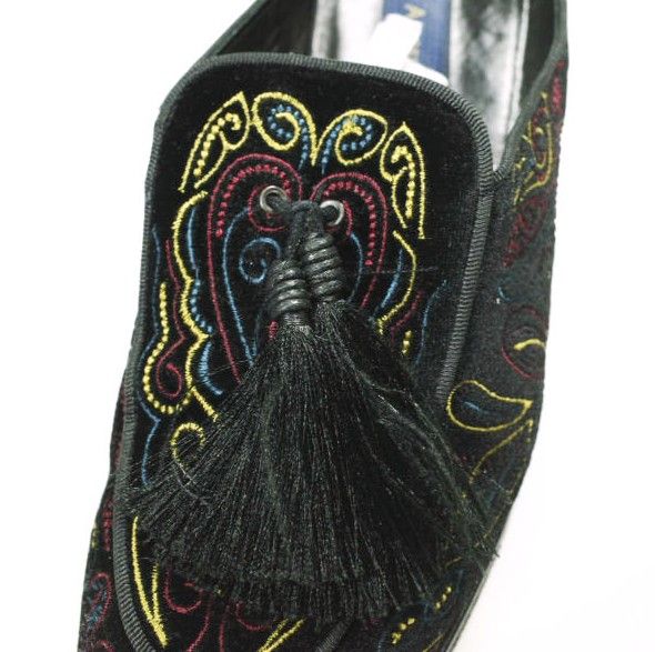 ANGELO RUFFO アンジェロルッフォ VELVET EMB. MULE ベルベット刺繍