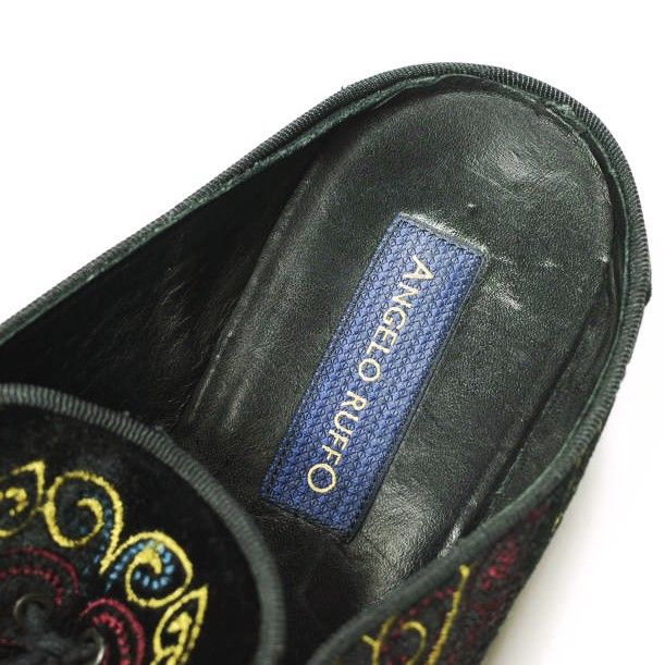 ANGELO RUFFO アンジェロルッフォ VELVET EMB. MULE ベルベット刺繍