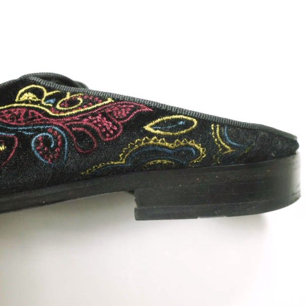 ANGELO RUFFO アンジェロルッフォ VELVET EMB. MULE ベルベット刺繍