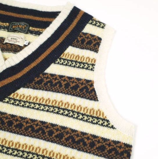 gim x BEAMS PLUS ジム ビームスプラス 22AW 別注 Fair Isle Cricket 