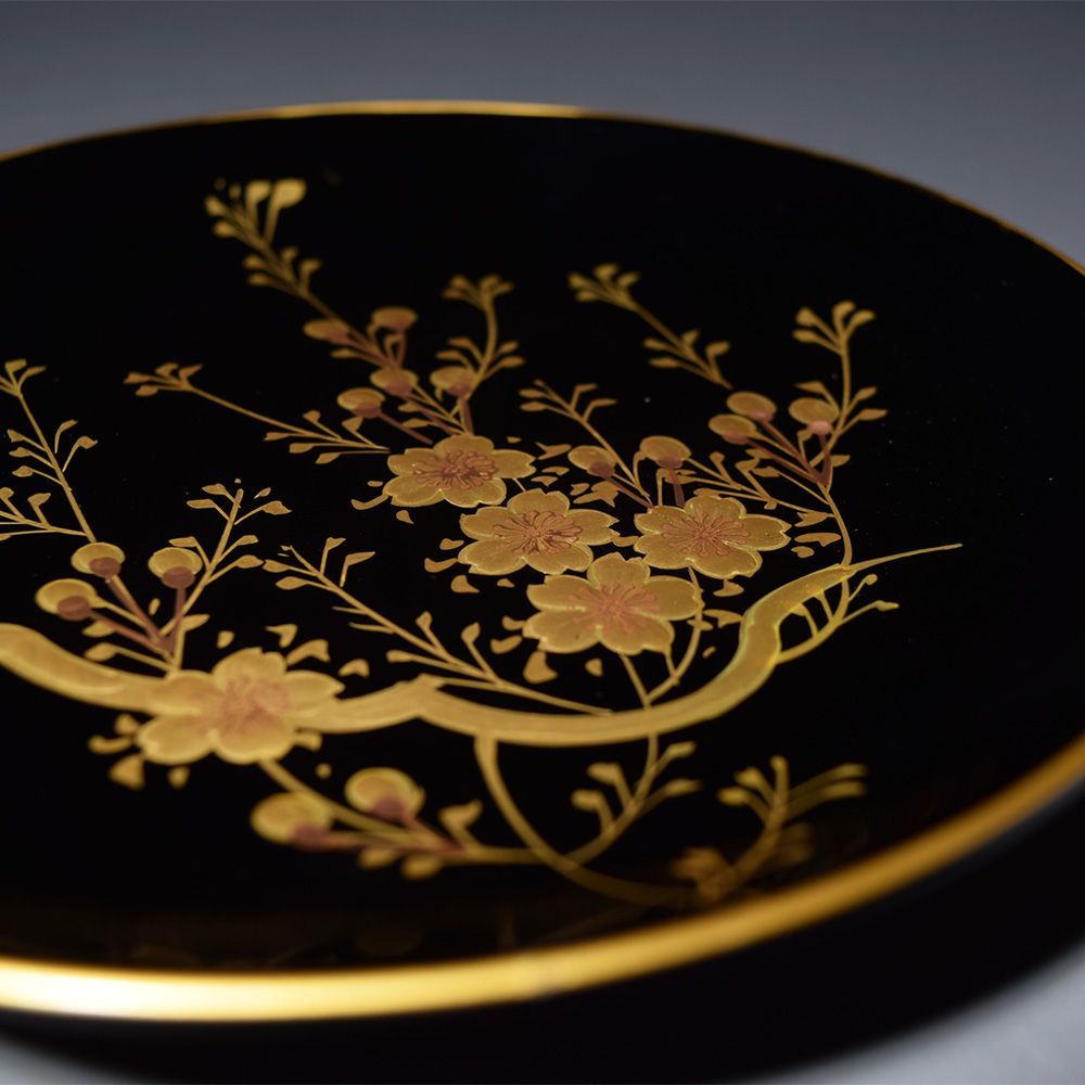 会津塗 漆器 金蒔絵 皿 菓子皿 5枚 直径17cm 金彩 蒔絵 取り皿 和