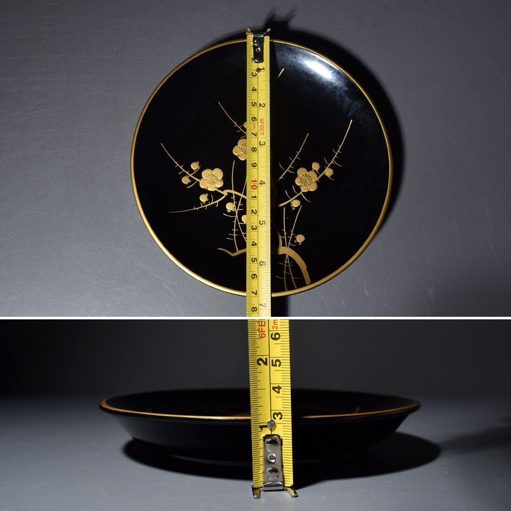 会津塗 漆器 金蒔絵 皿 菓子皿 5枚 直径17cm 金彩 蒔絵 取り皿 和