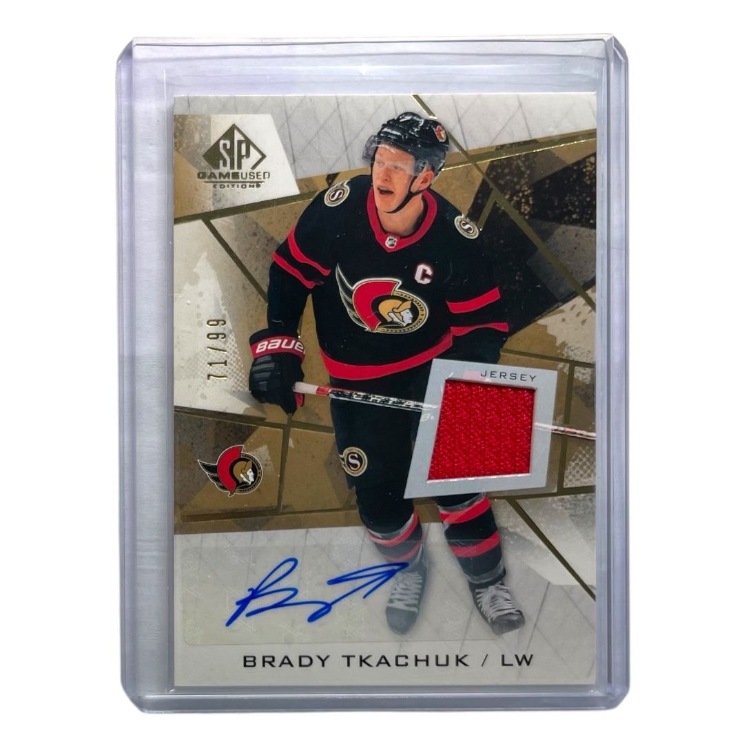 UPPER DECK NHLカード SP GAME USED BRADY TKACHUK OTTAWA SENATORS /99 #25 送料無料 中古 IT2