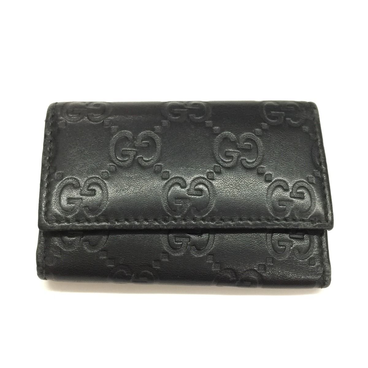 GUCCI グッチ 6連キーケース グッチシマ 138093 ブラック - メルカリ