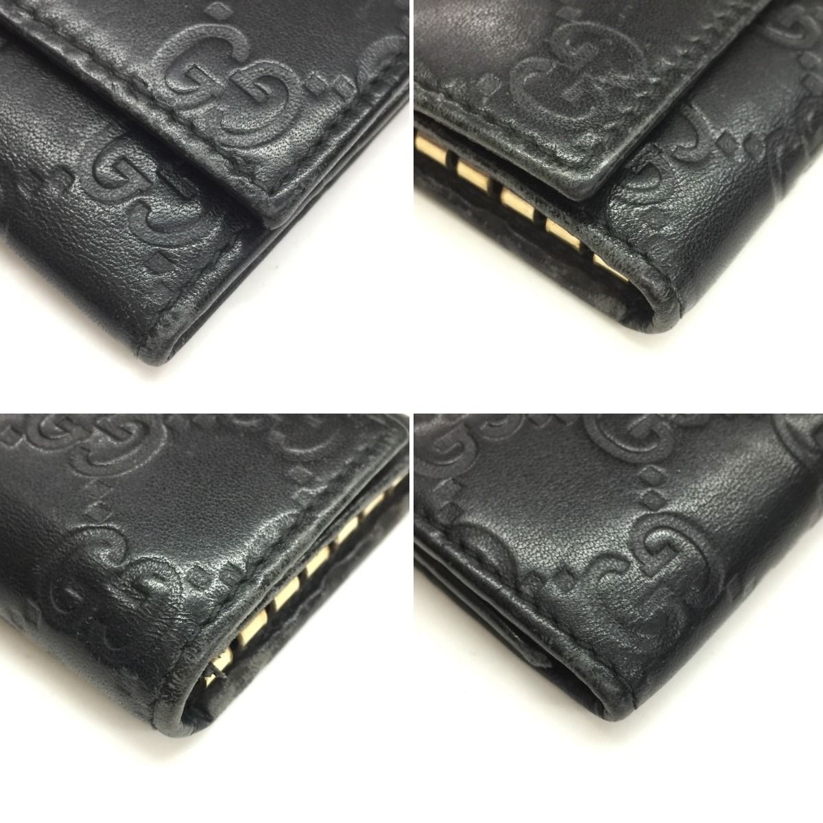 GUCCI グッチ 6連キーケース グッチシマ 138093 ブラック - メルカリ
