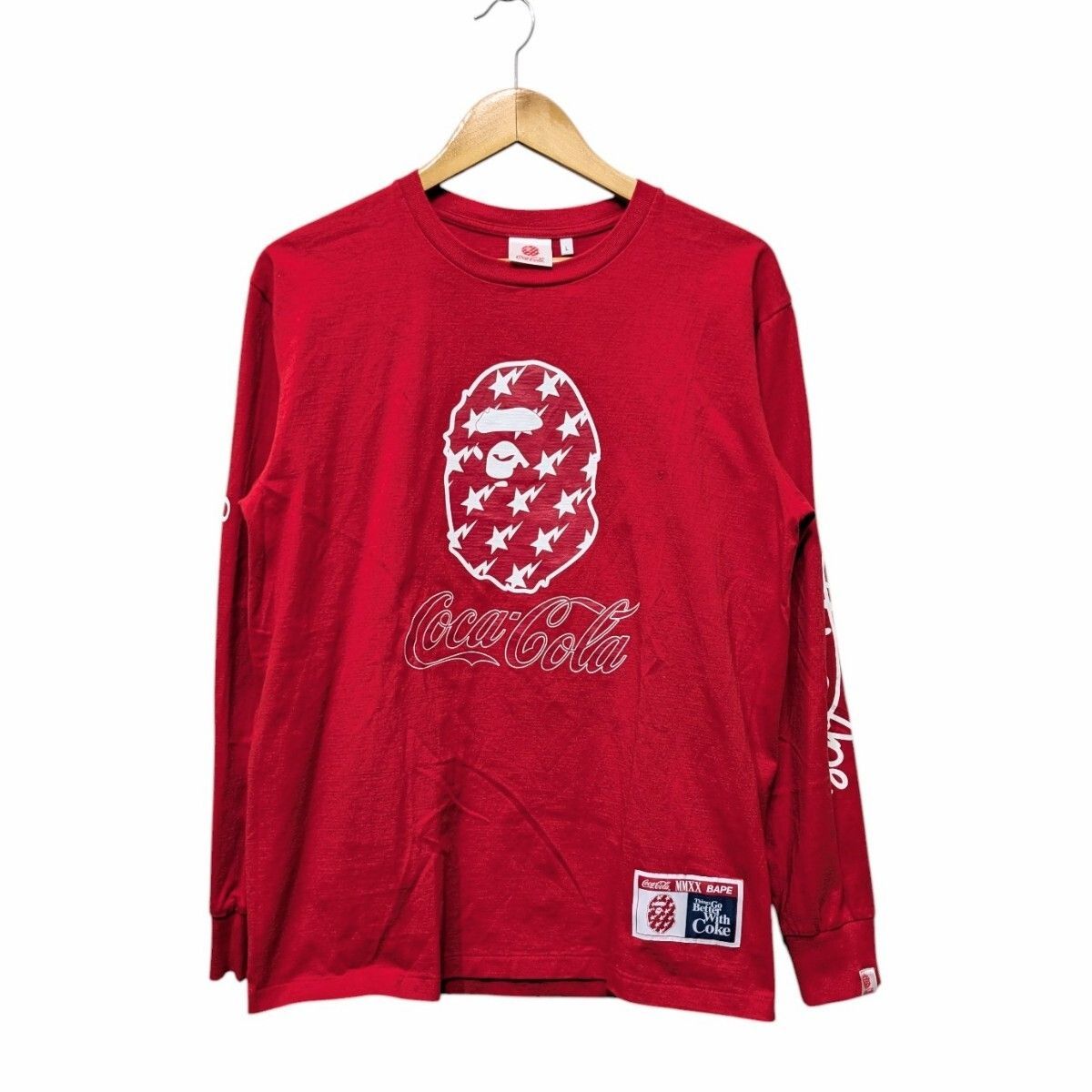 A BATHING APE Coca・Cola エイプ コカコーラ ラインプリント ロング 