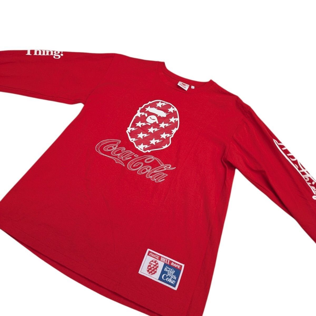 A BATHING APE Coca・Cola エイプ コカコーラ ラインプリント ロング 