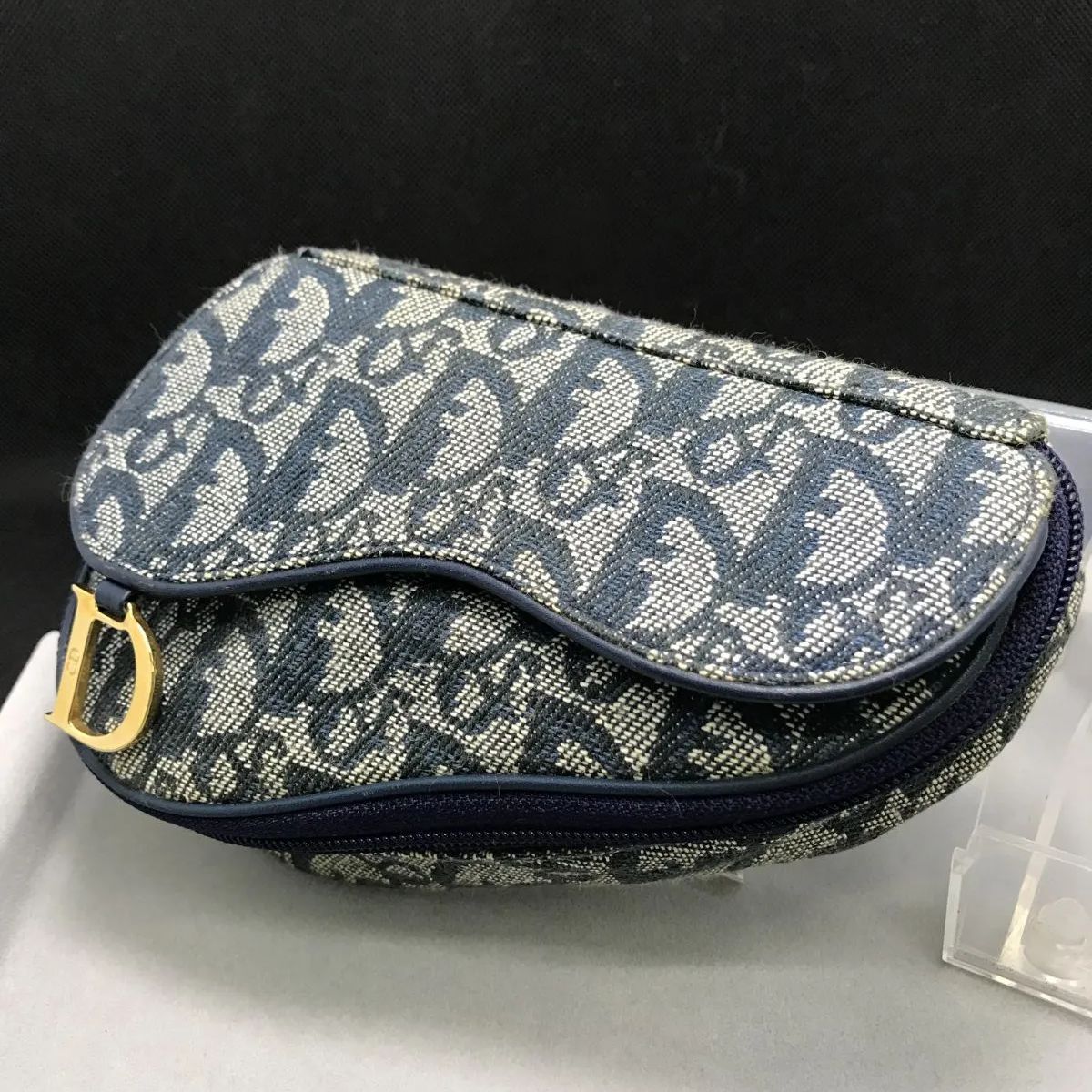 希少 Christian Dior ディオール ポーチ トロッター サドル Dロゴ金具
