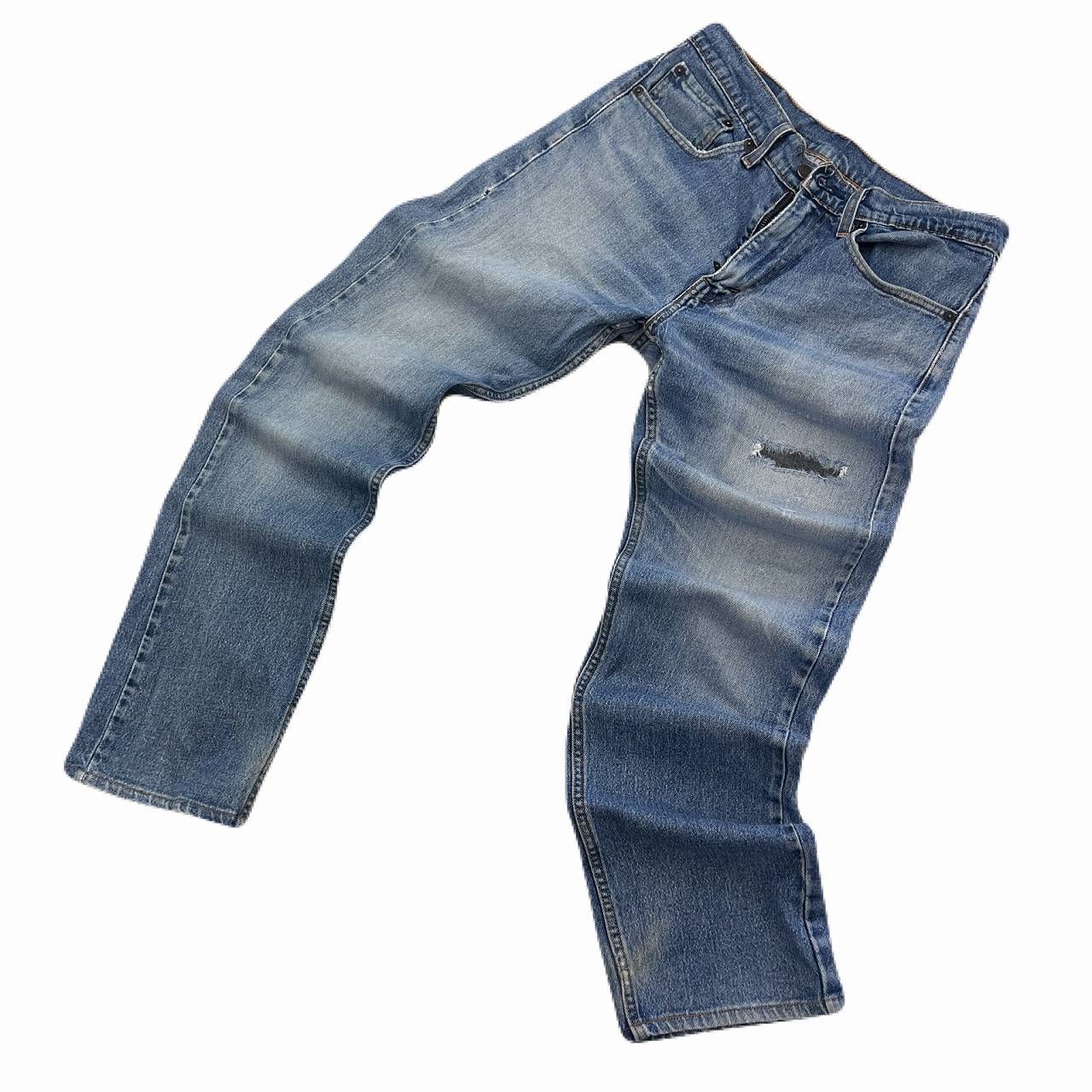 リーバイス 505 デニムパンツ メンズ W31 ストレート リペア 色落ち感 