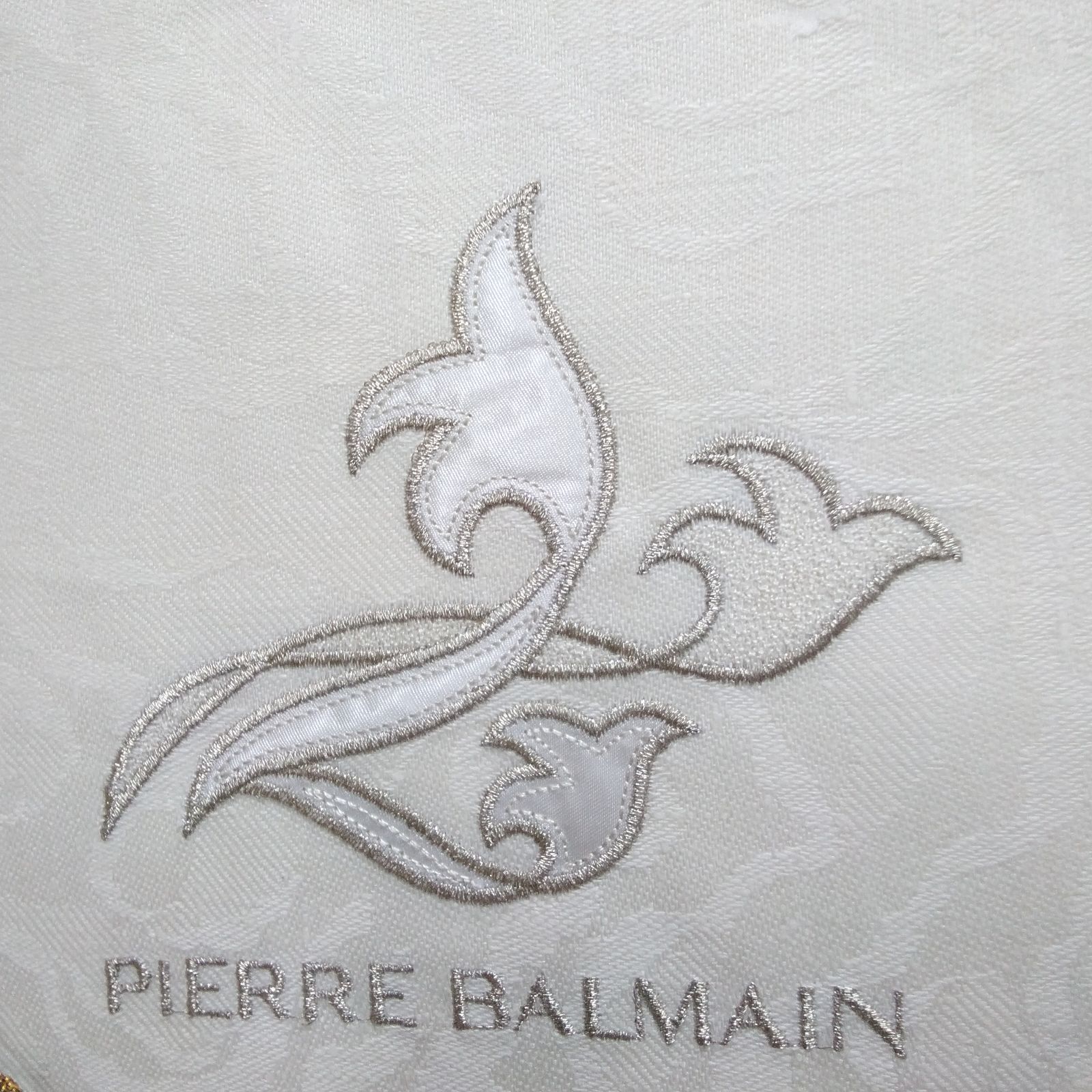 未使用・ブランドシーツ 本麻シーツ「PIERRE BALMAIN」シングルサイズ