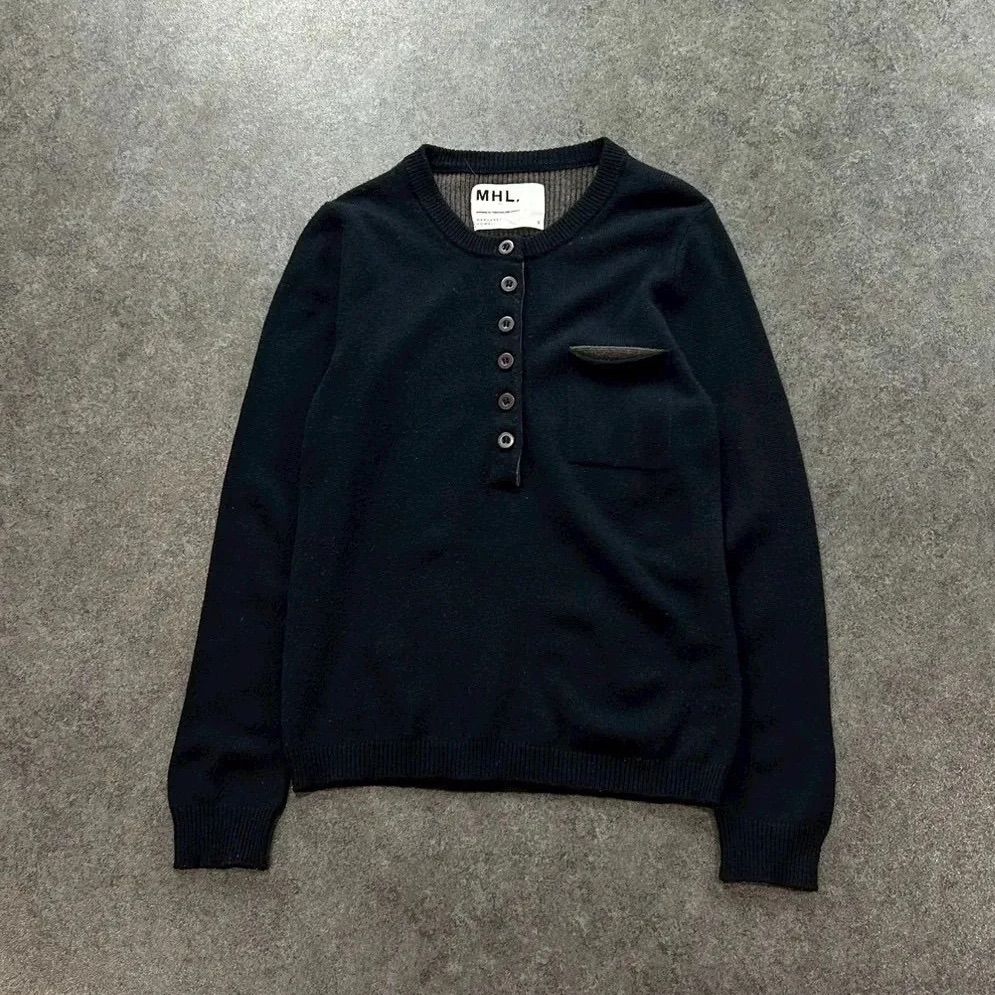 MHL マーガレットハウエル ニット カーディガン セーター ブラック 
