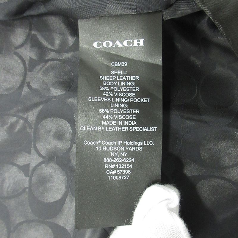 三重本店】 中古 COACH | コーチ シングルライダース シープスキン