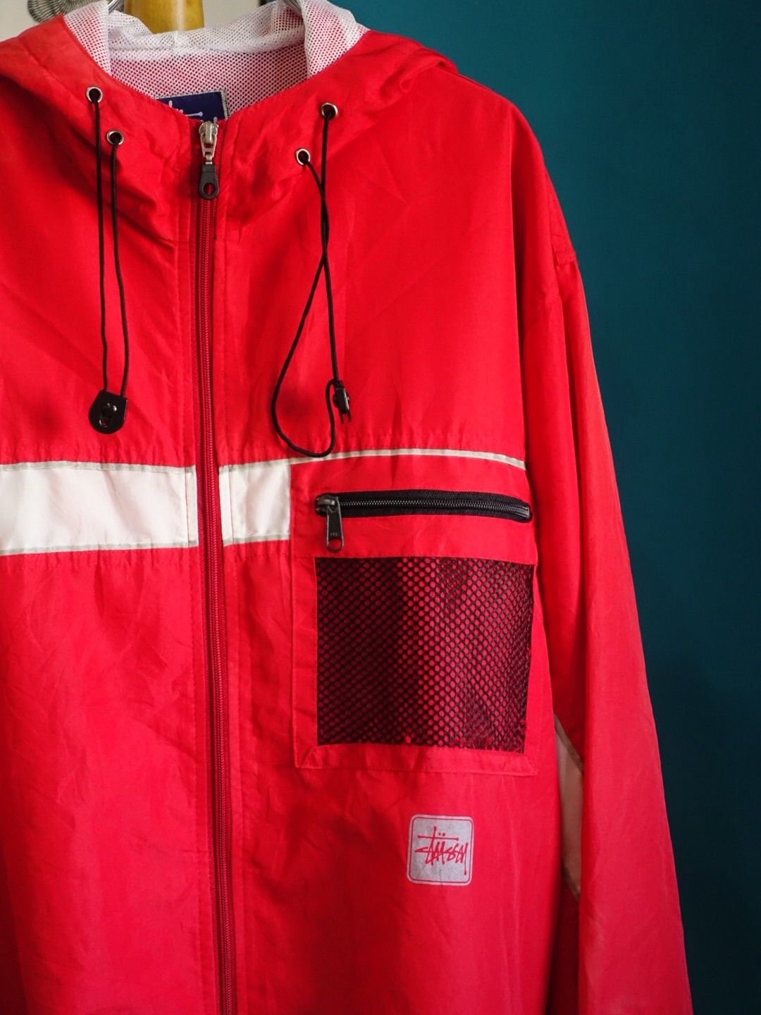 メンズ 90s STUSSY SPORTS ステューシー ナイロンジャケット ジップ 