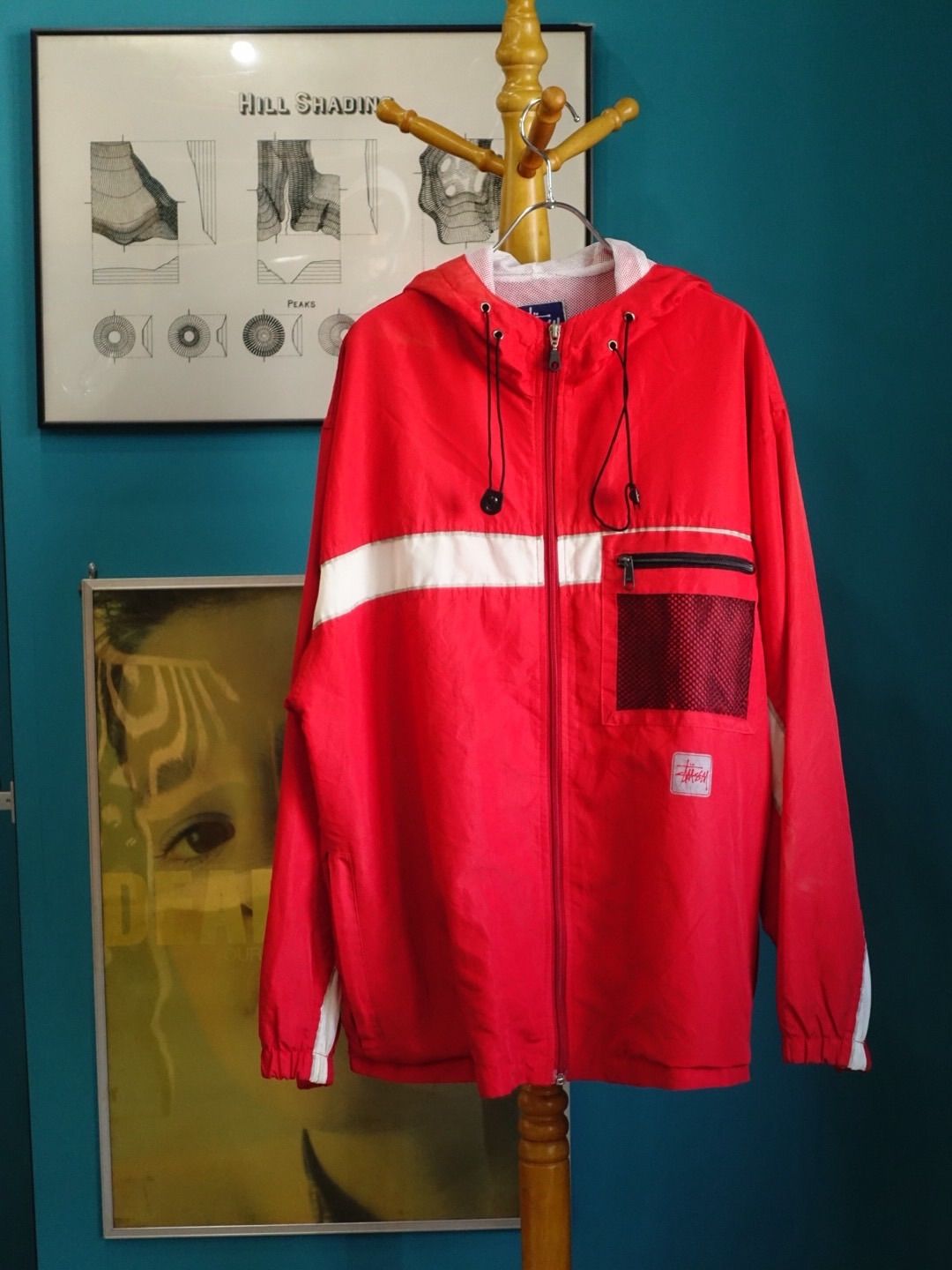 メンズ 90s STUSSY SPORTS ステューシー ナイロンジャケット ジップ 