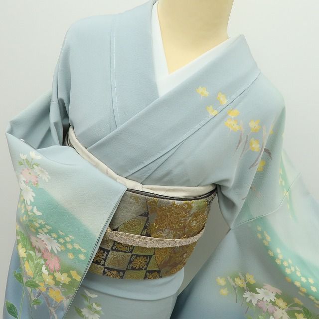 六花-RIKKA- 新品 正絹 峰山落款 仕付け糸付❀うららかな春❀訪問着