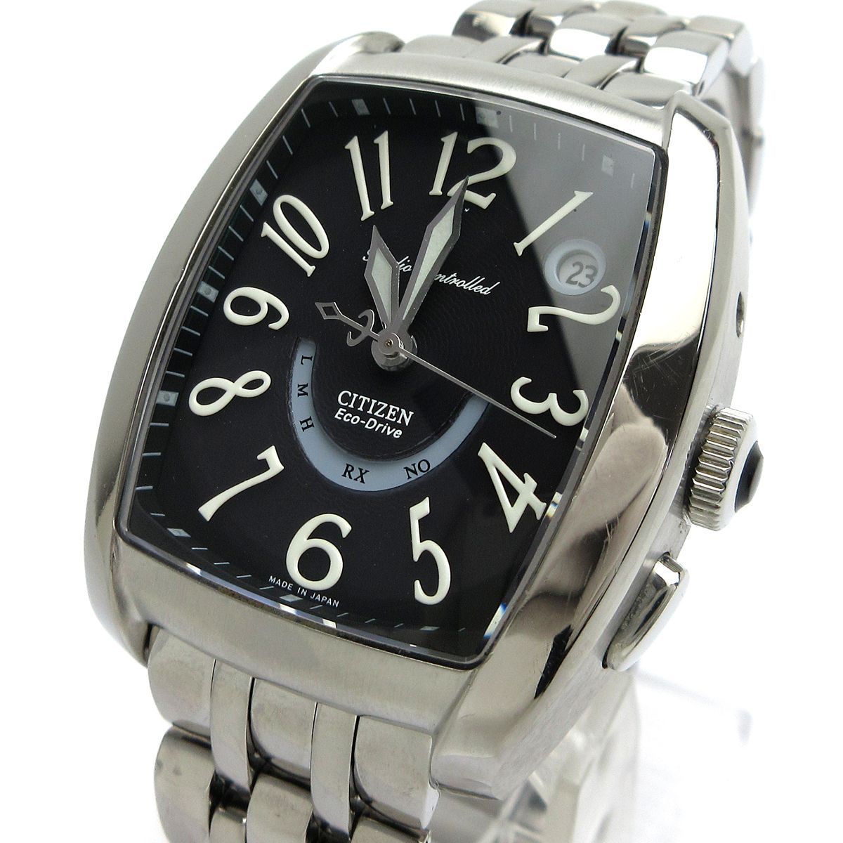 シチズン CITIZEN クロスシー XC ソーラー電波 メンズ 黒文字盤 H412 