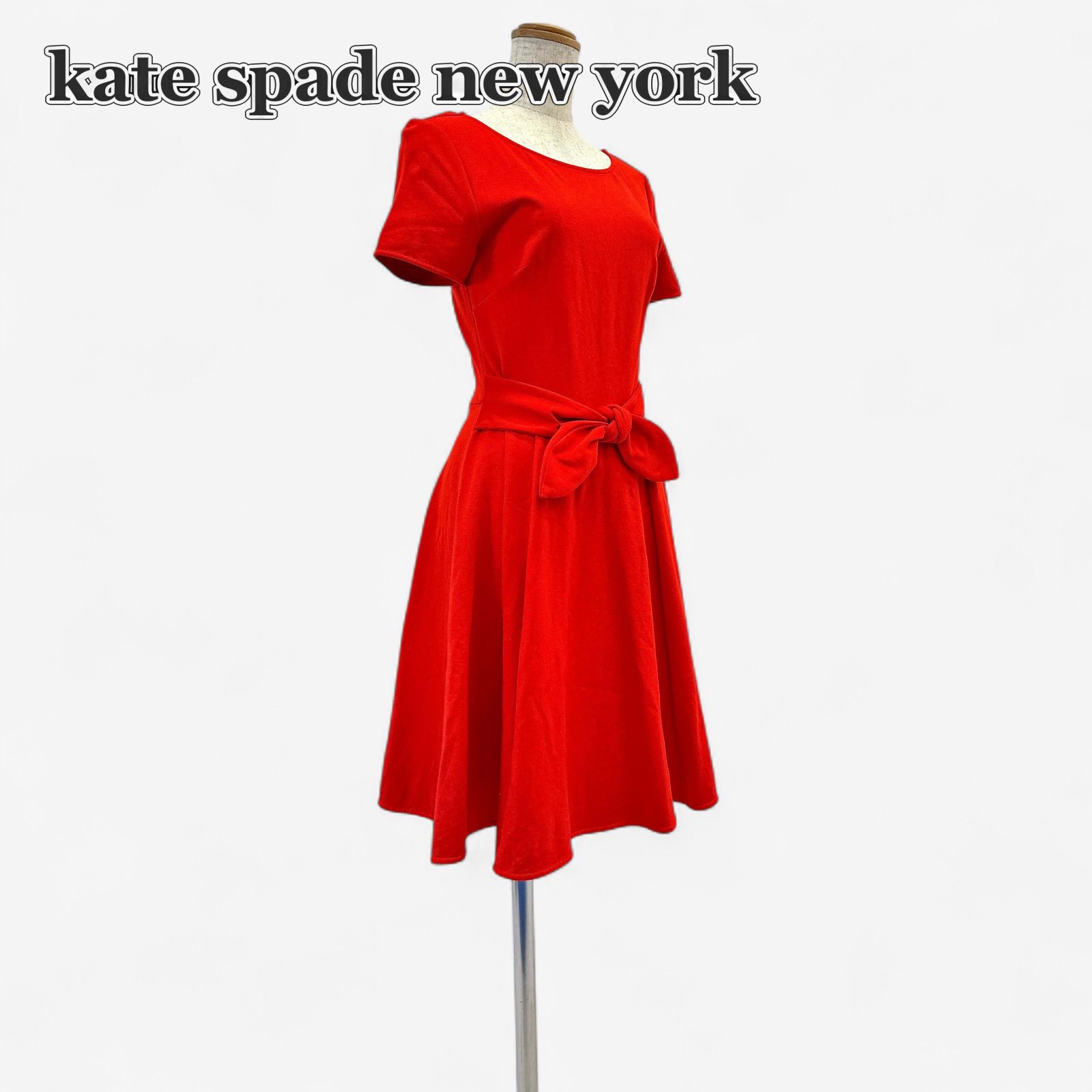 kate spade ケイトスペード ミニドレス ワンピース XS 赤 半袖 kate spade ケイトスペード ミニドレス ワンピース XS 赤 半袖
