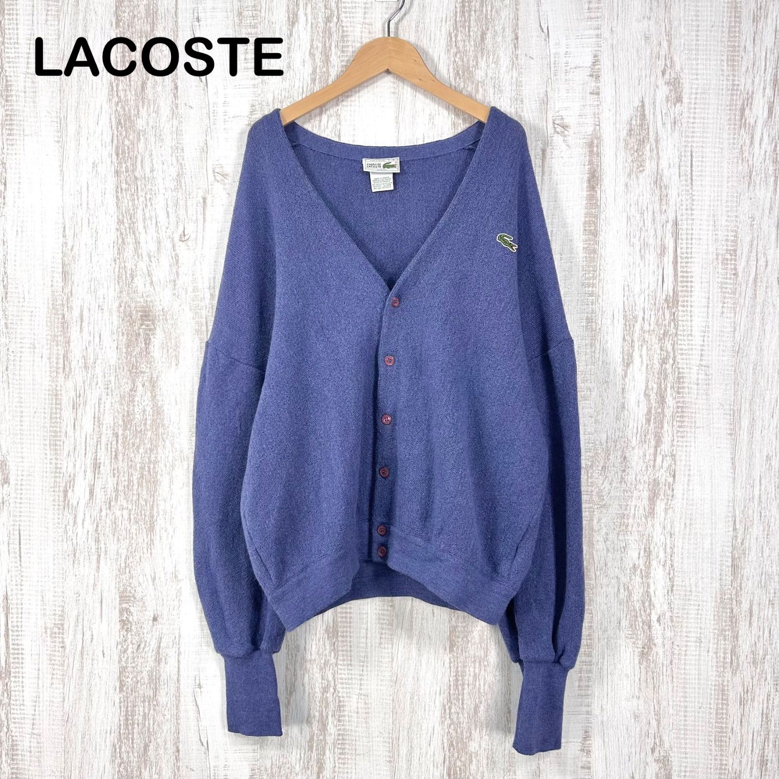 LACOSTE ラコステ 90s ビンテージ ウール カーディガン ニット 90s 
