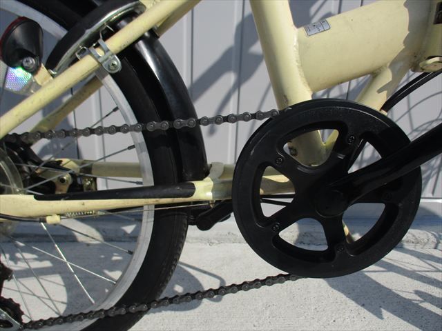 E934☆12800円☆ 折りたたみ中古自転車【20インチ アイボリー 】