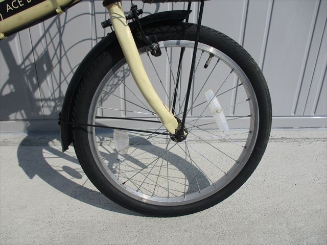 E934☆12800円☆ 折りたたみ中古自転車【20インチ アイボリー 】