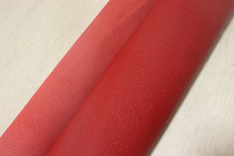 レッド 278ds クロム革 牛革 イタリア レザー シボ型押し はぎれ 一枚革 レザークラフト 革 皮 本革 diy 生地 材料