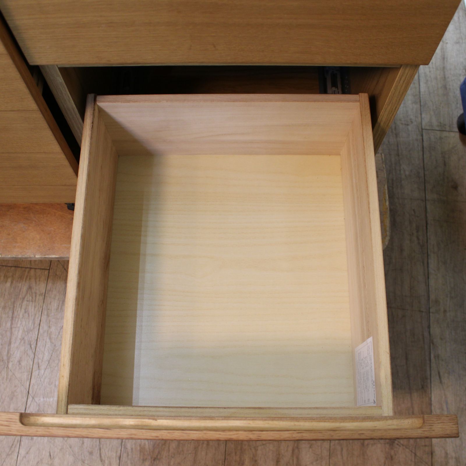 807)無印良品 MUJI 木製カップボード オーク材 ワゴンは引出して使用 