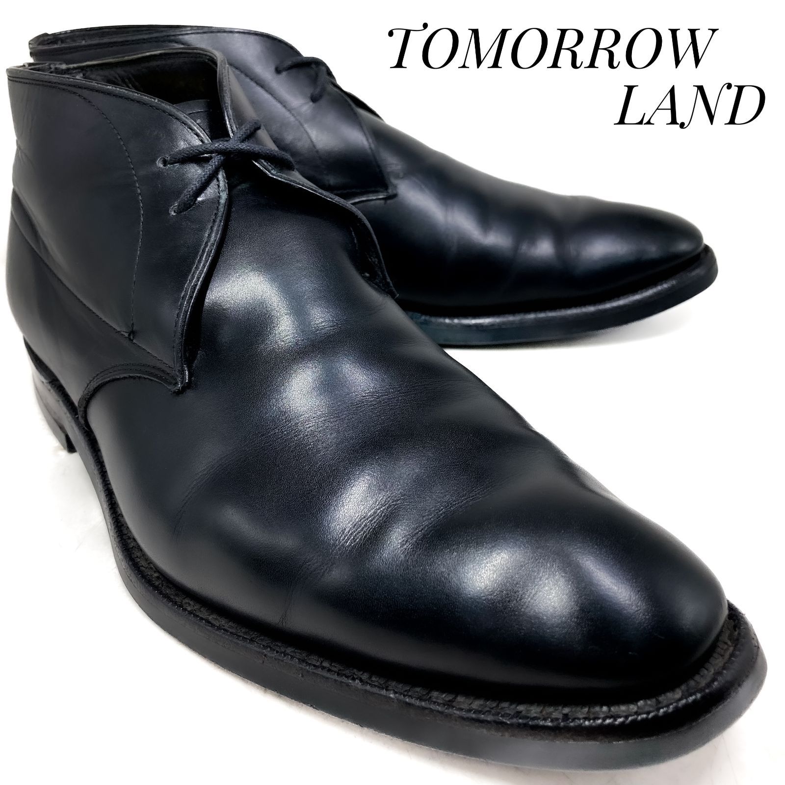 TOMORROW LAND トゥモローランド レザーチャッカブーツ 黒 ブラック 