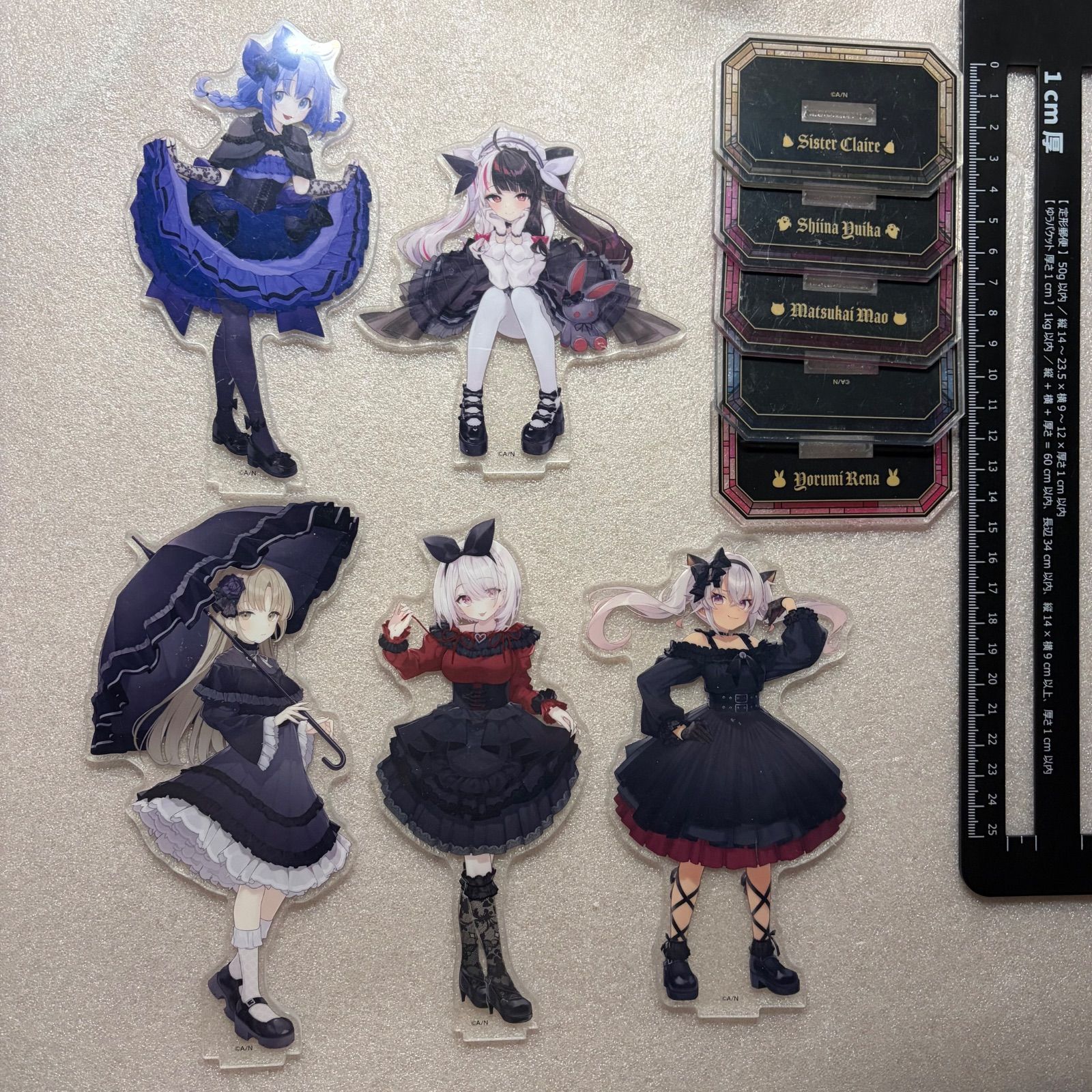 全6種セット アクリルスタンド 「DMMくじ にじさんじ～ゴシック～」 B 