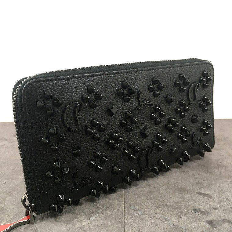 送料込み！ 美品 Christian Louboutin ジップウォレット ブラック 220 