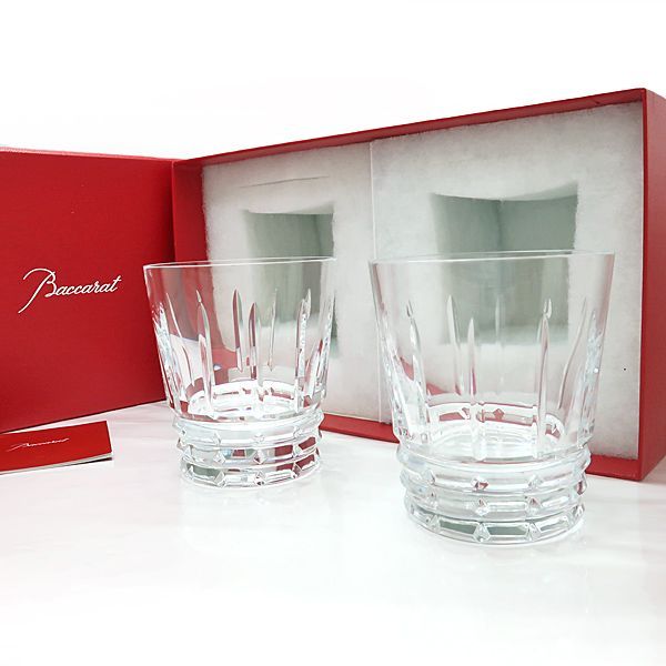 Baccarat アルルカン タンブラー ペア クリスタル ロックグラス Baccarat アルルカン タンブラー ペア クリスタル ロックグラス