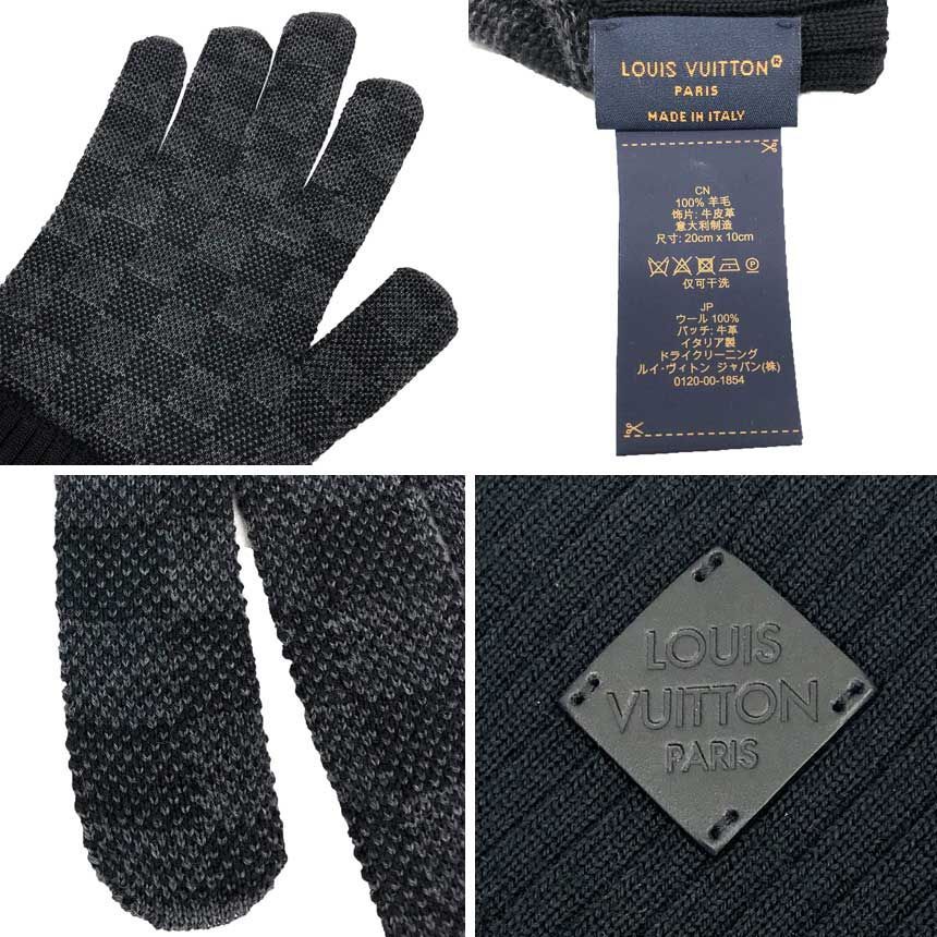 ルイヴィトン LOUIS VUITTON ダミエグラフィット 手袋 グローブ ゴン 