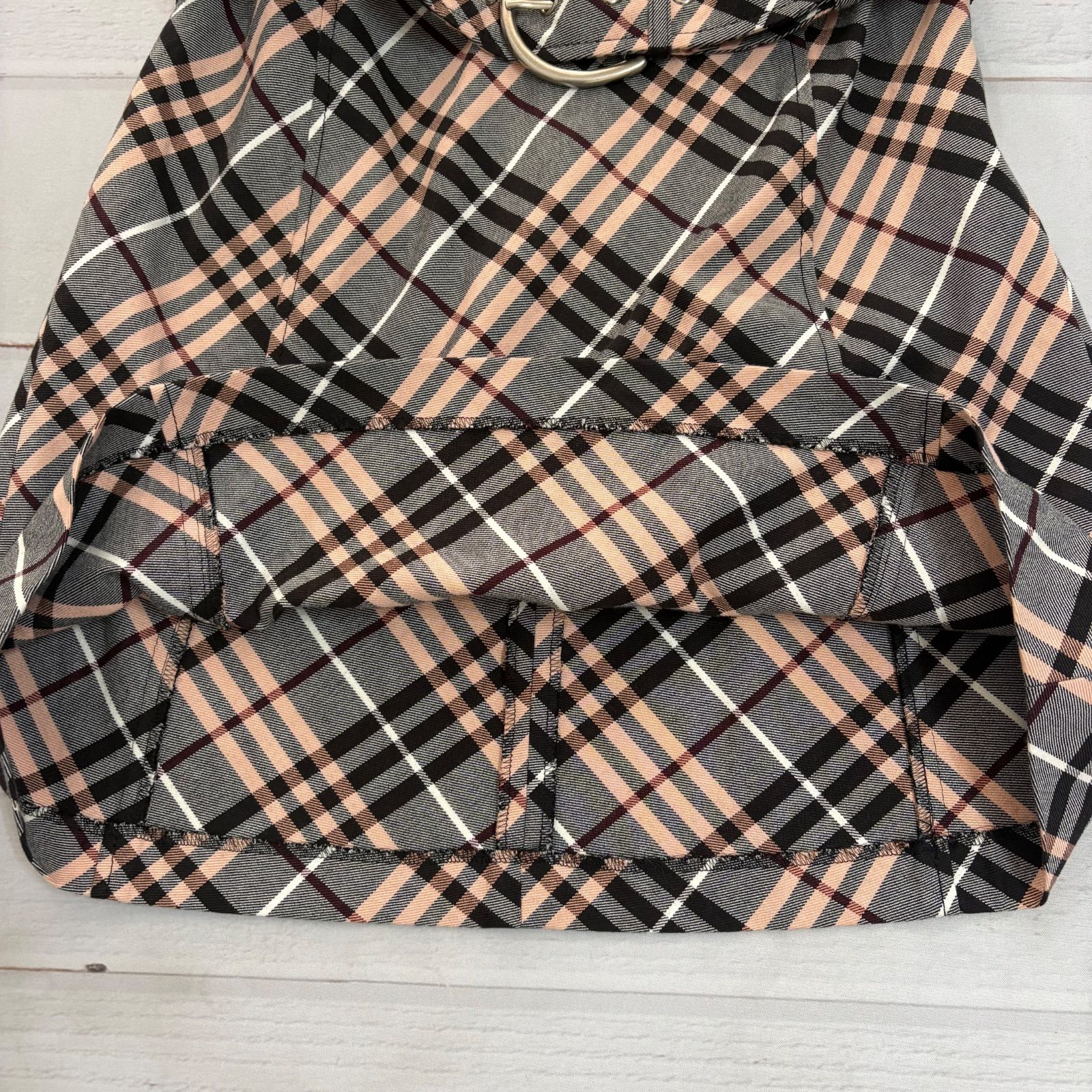 BURBERRY BLUE LABEL Nova Check Sleeveless Dress Belted Vintage Y2K