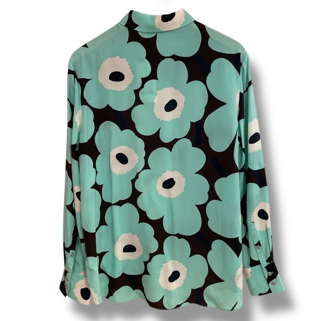 【未使用タグ付】マリメッコ　ウニッコ　トップス 長袖Tシャツ 新品 未使用 タグ付き marimekko マリメッコ ウニッコ柄シルクシャツ