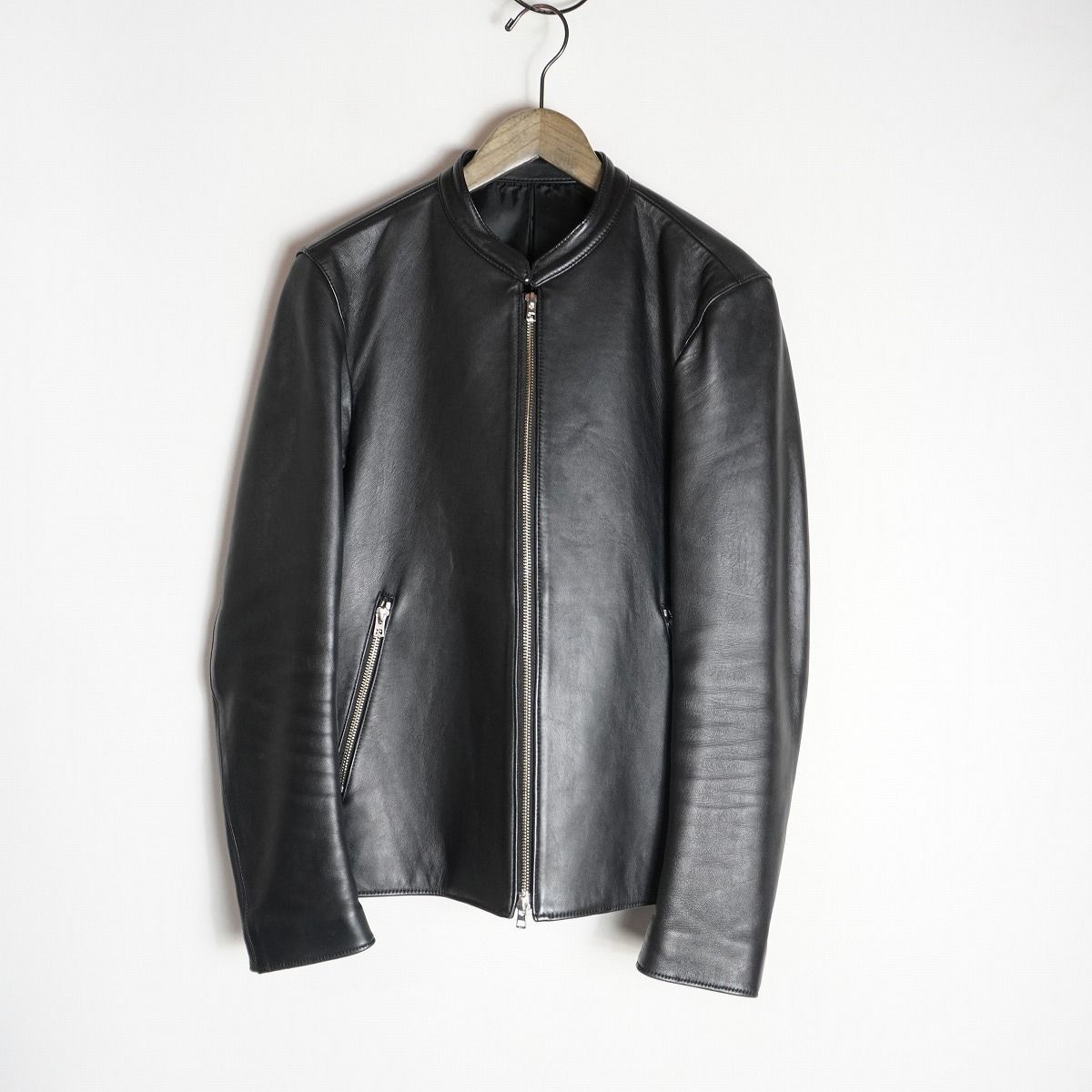 美品 LIDNM リドム ラムレザー シングル ライダース ジャケット