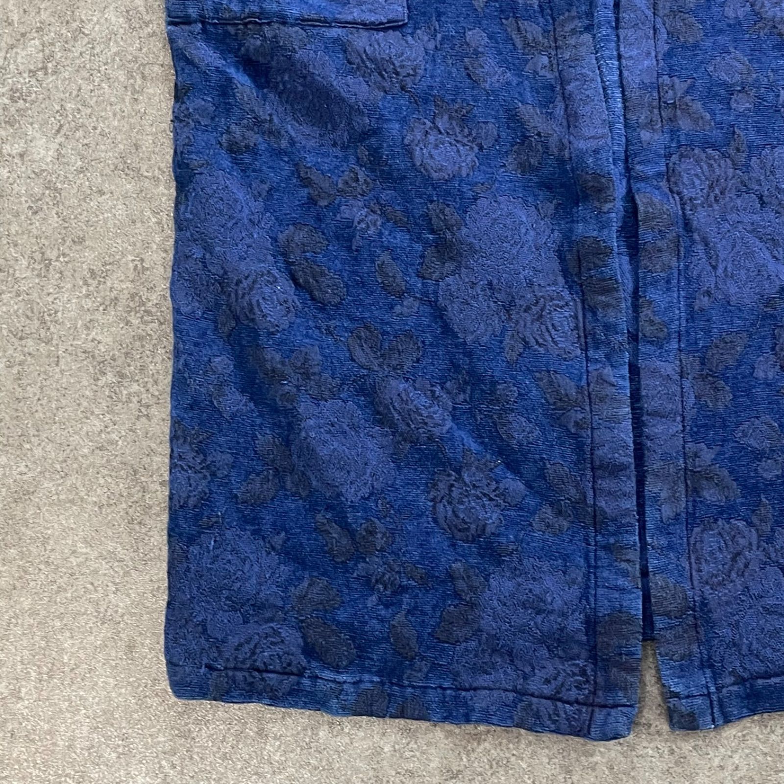 日本製 BLUE BLUE JAPAN ブルーブルー 聖林公司 ロングコート 花柄 総 
