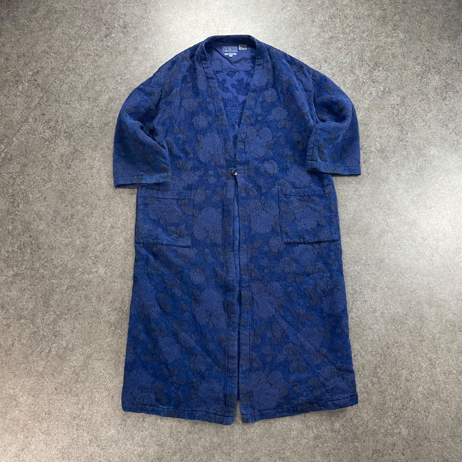 日本製 BLUE BLUE JAPAN ブルーブルー 聖林公司 ロングコート 花柄 総 