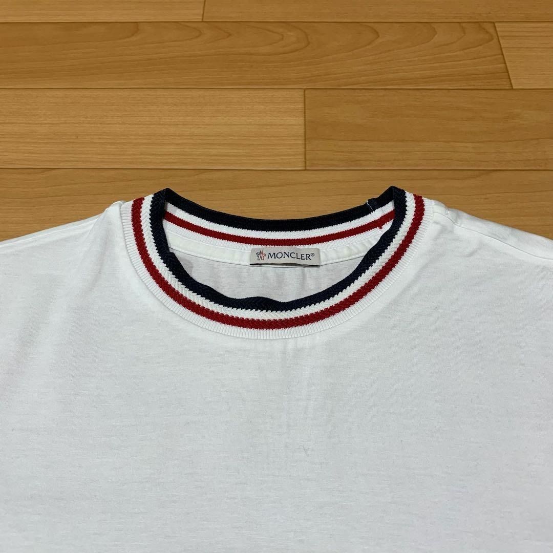 モンクレール 首刺繍 ワッペン ホワイト S 白 Tシャツ 5S73 - メルカリ
