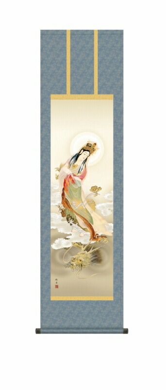 K184 龍枝 「かみひふ」 掛軸 日本画 絹本 共箱 K184 龍枝 「かみひふ