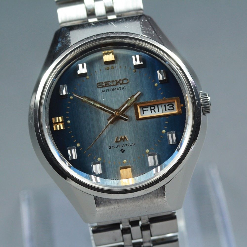 稼働品】SEIKO ロードマチック 5606-7290 ブルー 自動巻き メンズ 
