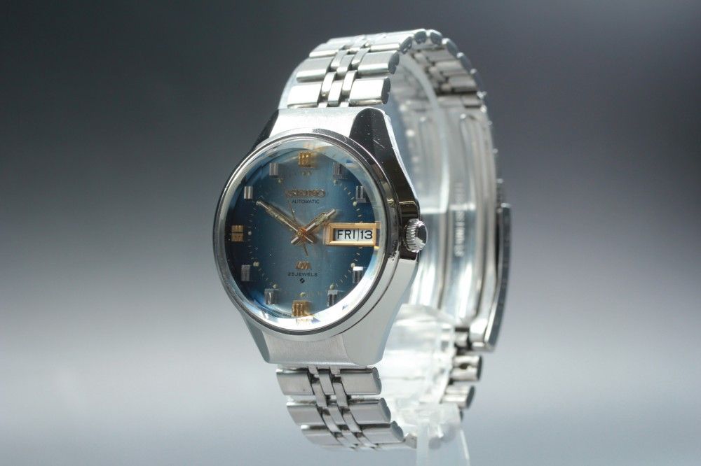 稼働品】SEIKO ロードマチック 5606-7290 ブルー 自動巻き メンズ 