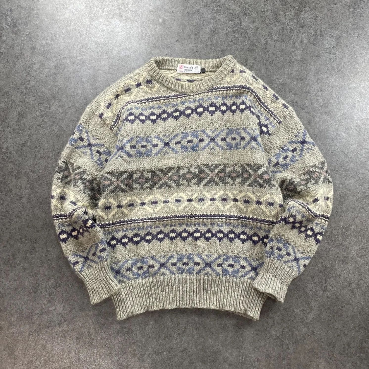 スコットランド製 90s Vintage Glencraig グレンクレイグ 長袖 ニット 
