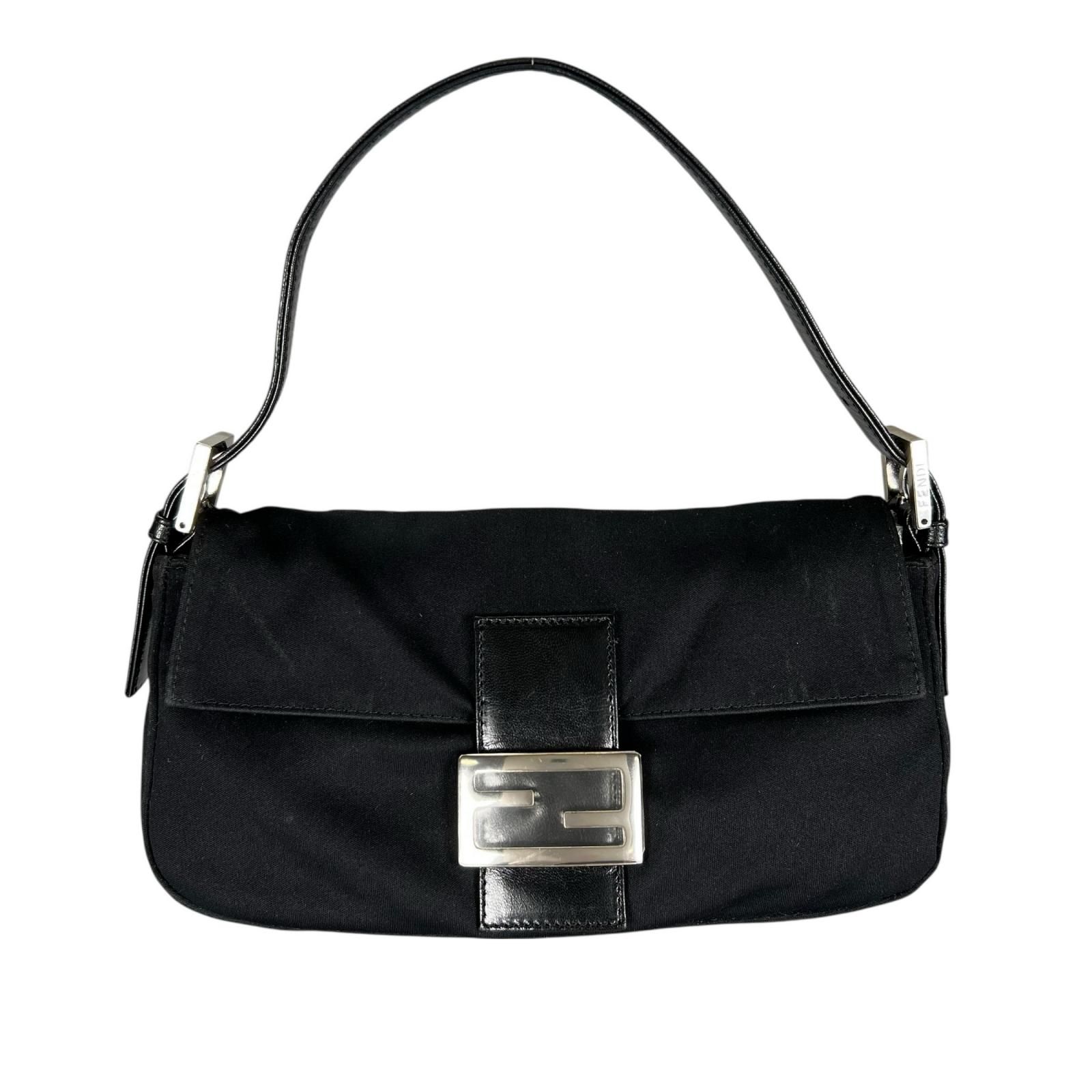 FENDI フェンディ マンマバケット ハンドバッグ ジャージー ブラック 